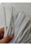25 Pieces of White Chenille, Feathered Wire Suitable for Flower Making, 30 cm 6 mm - 2