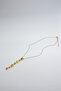 Orion 7 Element Geometric Gold Y Necklace - 4