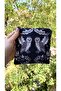 Mini Wallet with Gothic Print