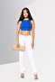 Women Regular Fit Solid Straight Leg Pants, White - 2