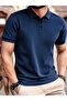 Men's Short Sleeve Collared Viscose Two Thread Men's T-Shirt - 3