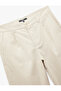 Linen Cotton Blend Pocket Detailed Pleated Fabric Trousers - 5
