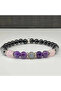 MULTI 20cm 1PC/Empath Protection Bracelet Black Tourmaline Hematite Rose Quartz Amethyst and Labrado - 6