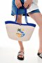 Women's Straw Bag Hand Braided Jute Straw Shoulder Beach Bag - 3