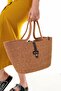 Women's Straw Bag Hand Braided Jute Straw Shoulder Beach Bag