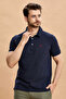 Barbados Navy Blue 100% Cotton Polo T-Shirt - 7