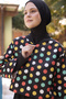 Women's Hijab Color Pop Printed Full Covered 3 Piece Swimsuit Set - 7
