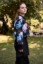 Women's Hijab Galaxy Printed Full Covered 3 Piece Swimsuit Set - 4