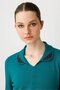 Women's Polo Neck Lycra Cotton Blouse Prehistoric - 4