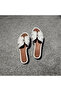 Women's Daily Comfortable and Stylish Slippers with White Leather Buckle - 3