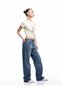 Regular Waist Straight Fit Buttoned Cotton Straight Leg Jean Trousers - Straight Fit Jean - 2