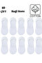 10 Pack White Men's Ballerina Socks