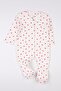 Newborn Booties Jumpsuit Red Heart Snap Fastener Baby Romper - 5
