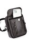 Men's Gray Vegan Leather Adjustable Crossbody Hand and Shoulder Bag for Daily Use