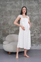 Women's Ecru Lace Summer Special Design 100% Cotton Maternity Nightgown - 5