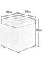 FFD Storage Ottoman FootStool, Upholstered Footstool Multifunction Storage Box Bench Seat Grey - 2