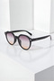 Pentini Unisex Black Oval Frame Colorful Glass Sunglasses - 2