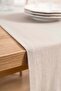 Ruffle Beige Frilly 100% Cotton Raw Linen Runner 50X130 cm - 5