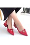 Rewat Red Stylish Heeled Shoes - 4