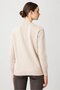 Women's V-Neck Front Diamond Embroidery Embroidered Cardigan Beige - 3