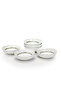 Elana 10.5cm Round Ceramic Snack Bowl, White (Set of 6)