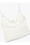 Comfortable Fit Viscose Fabric V-Neck Thin Strap Pajama Top - 5
