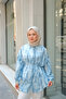 Women's Tie Dye Pattern Lilyum Shirt Blue - 5