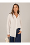 Solid Button Front Long Sleeve Shirt
