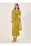 Twist Front Solid Bodycon Dress