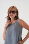 Women's Muslin Beach Tunic Strappy Pocketed Summer Dress Cotton Blend Comfortable Casual Tunic - 5