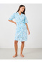 All-Over Floral Print Robe with Tie-Up Detail