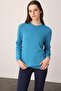 Women's Crew Neck Classic Cashmere Sweater K.Blue