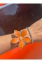 Orange Floral Grace Ring and Bracelet Set - 4