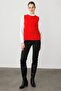 Women's Crew Neck Pocket Top Floral Embroidery Wool Sweater Coral - 7