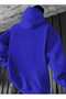 Blauer Usa Printed Hooded Pocket Cotton Cobalt Blue Sweatshirt - 2