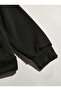 Guitar Instrument Printed Hooded Pocket Black Sweatshirt with Wool Inside - 3