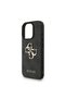 iPhone 16 Pro Compatible Case Licensed Wrist Strap Drawstring Metal 4g and Cover with Text Logo Black - 6