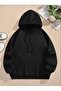 Bratz Back Printed Hooded Pocket Cotton Black Sweatshirt - 2