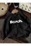 Bench Printed Hooded Pocket Cotton Black Sweatshirt