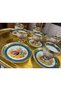 Esterhomedecor 6 Person Fragonard Porcelain Coffee Cup Set Green - 3