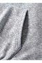 Chase Atlantic Back Printed Hooded Pocket Cotton Gray Sweatshirt - 4