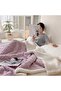 Flannel Simple Double Layer Quilted Quilt, Winter Bed Sheet Quilt, Composite Leisure Blanket Warm - 5