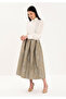 Premium Jacquard Pleated Midi Length (90 cm) Princess Skirt - 2