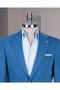 Italian Style Slim Fit Combination Suit Blue T13928 - 2