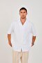 R-6094 Short Sleeve Single Jersey Shirt with Lapel Collar Embroidery Detail - 5