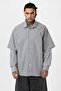 Double sleeve detailed relaxed fit striped shirt - 2