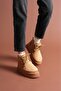 Teddy Women's Thick Sole Cream Fur Inside Original Suede Boots - 4