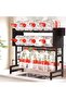 Metal Dish Drying Rack Holder Unit with Storage Cabinet - 8