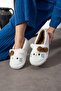 Hello Figured Ribbon Detail |   Bowknot Winter Unisex House Slippers |   Non-Slip Base