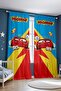 Blue Red Mcqueen Patterned Children's Baby Room Background Curtain (Single Wing Pricing)